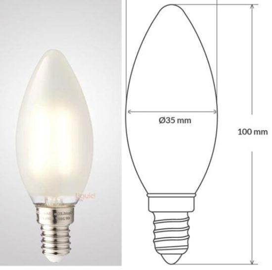 Picture of 4W Candle Dimmable LED Bulb (E14) Frosted in Natural White 4000K SES For ELECTROLUX RANGEHOOD