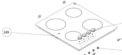 Picture of CERAMIC GLASS HOB OC64KZ for Omega Cooktop