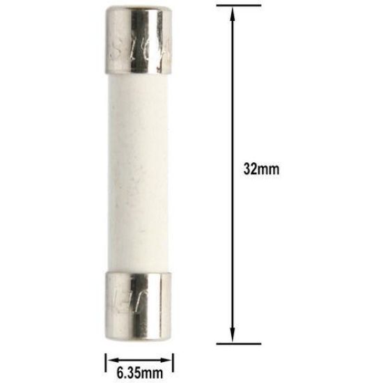 Picture of Ceramic Slow Blow Fuse 8A 32mm X 6.35mm For PANASONIC MICROWAVE