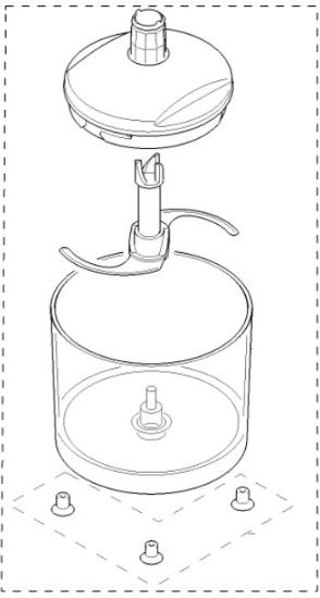 Picture of CUTTER ASSY (BOWL+BLADE+LID) For BOSCH FOOD PRO
