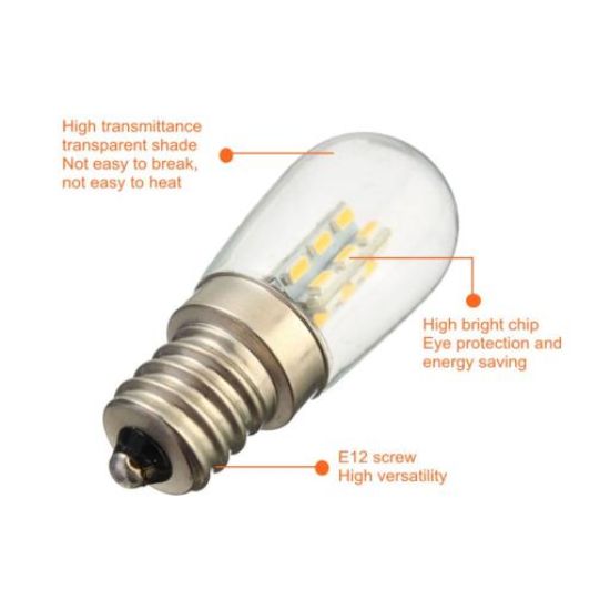 Picture of E12 2W 24 SMD 3014 LED Pure White Warm White Bed Lamp Light Bulb AC220V