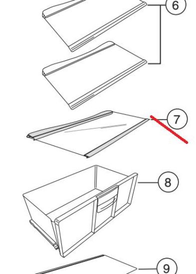 Picture of Crisper Cover - Glass For panasonic fridge