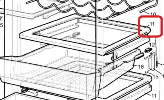 Picture of SHELF GLASS DELI/CRISPER