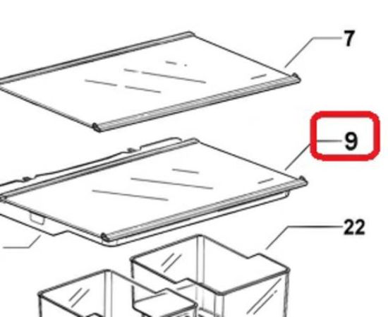 Picture of SHELF GLASS HCL 635B ASSY 