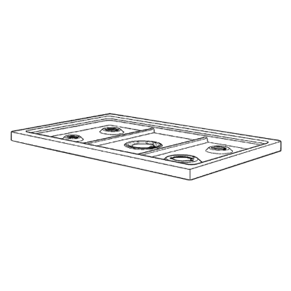 Picture of top, hob, assembly, HOB WELD ASY 5B WH V