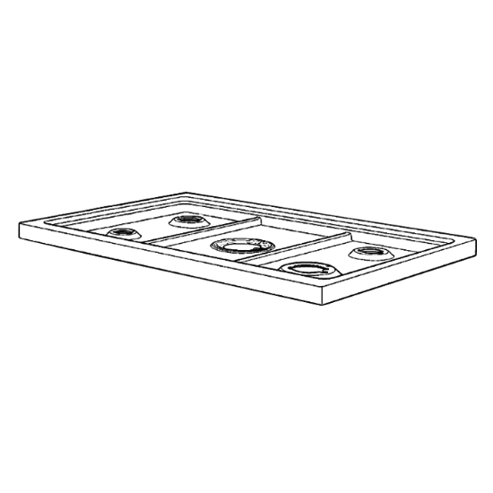 Picture of top, hob, assembly, HOB WELD ASY 5B WH V