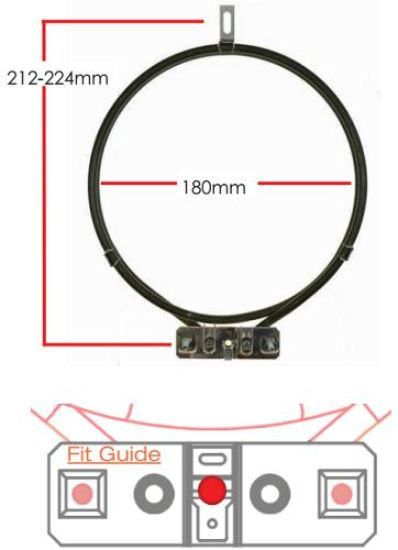 Picture of element, 1800W 2 TURN EURO FA