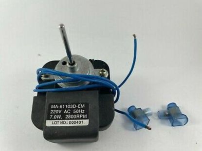 Picture of EVAP FAN MOTOR. Can use FR428. For Whirlpool FRIDGE