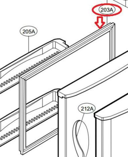 Picture of FREEZER SEAL for L.G. Refrigerator 