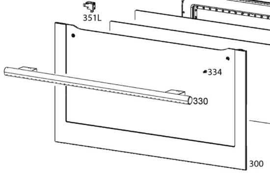 Picture of FRONT GLASS INOX  594 X327MM
