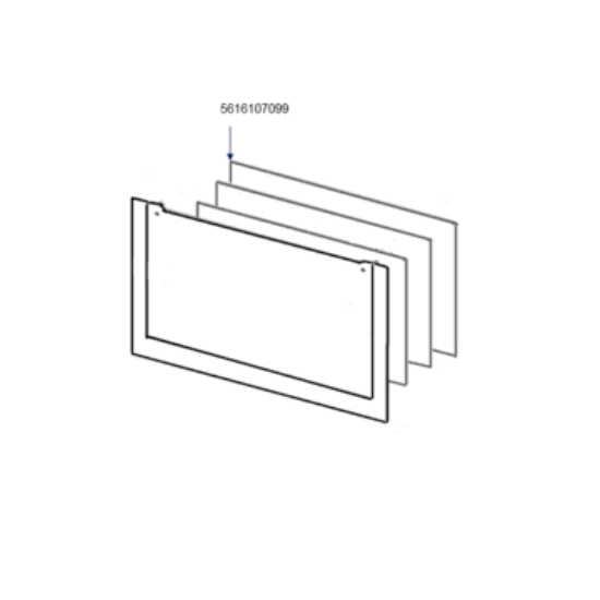 Picture of GLASS INNER DOOR BLACK H-TEMP