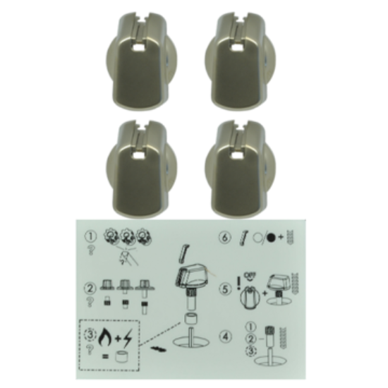 Picture of KNOB 30MM UNI S/S KIT & DECALS