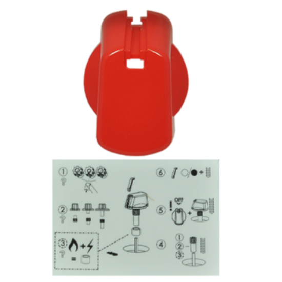 Picture of KNOB 30MM UNI SINGLE RED