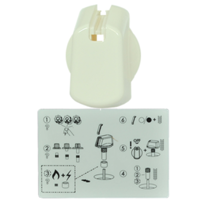 Picture of KNOB 30MM UNI SINGLE WHITE