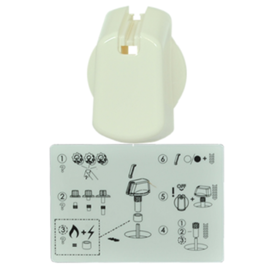 Picture of KNOB 30MM UNI SINGLE WHITE