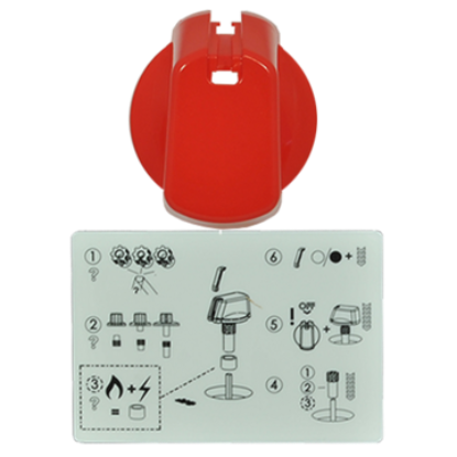 Picture of KNOB 35MM UNI SINGLE RED