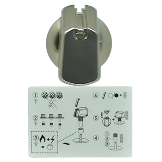 Picture of KNOB 35MM UNI SINGLE STAINLESS  