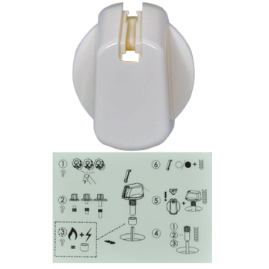 Picture of KNOB 35MM UNI SINGLE WHITE