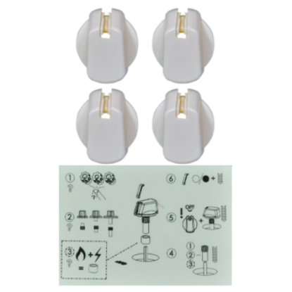 Picture of KNOB 35MM UNI WHT KIT & DECALS