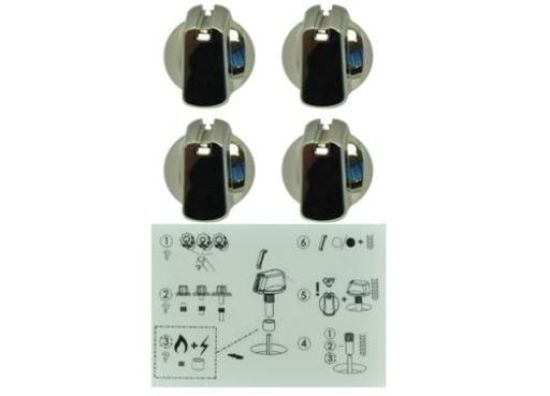 Picture of KNOB 40MM UNI CHRME KIT&DECALS 