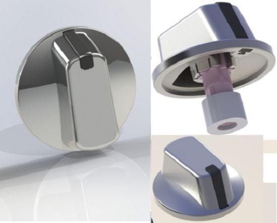 Picture of KNOB 40MM UNI SINGLE STAINLESS 