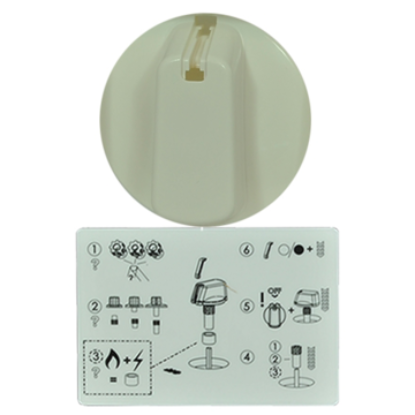 Picture of KNOB 40MM UNI SINGLE WHITE