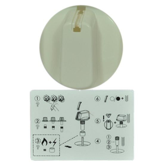 Picture of KNOB 40MM UNI SINGLE WHITE