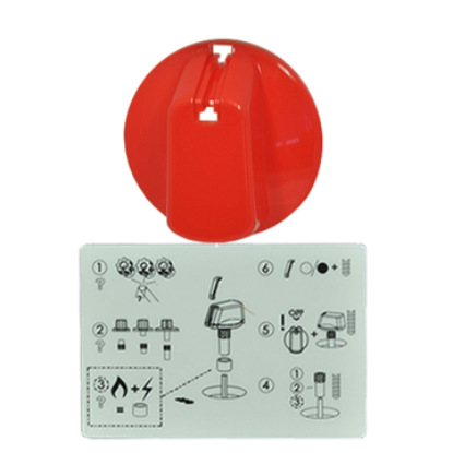 Picture of KNOB 48MM UNI SINGLE RED