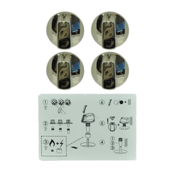 Picture of KNOB 55MM UNI CHRME KIT&DECALS
