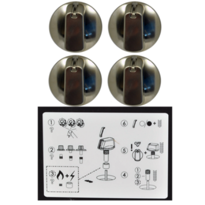 Picture of KNOB 55MM UNI S/S KIT & DECALS