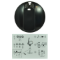 Picture of KNOB 55MM UNI SINGLE BLACK