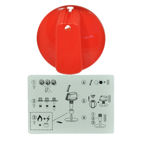 Picture of KNOB 55MM UNI SINGLE RED
