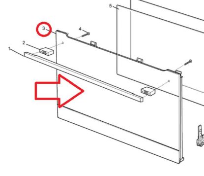 Picture of oven door, assembly, outer, TAUR+ 90CM