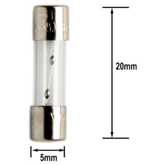 Picture of 20x5mmØ. TBX 8A 5X20MM SLOW BLOW FUSE 