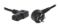 Picture of 2m IEC C13 90 Deg. Right 10A 3 Pin Black Appliance Mains Power Cable 