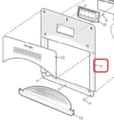 Picture of dispenser, assembly, facia