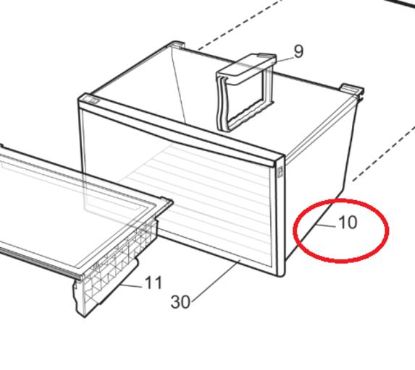 Picture of DRAWER CRISPER BODY TF70