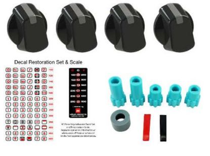 Picture of knob, kit, black, 35MM, WITH DECALS