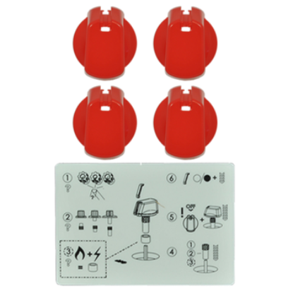 Picture of knob, knob, red, 35MM UNI, WITHDECALS