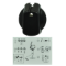 Picture of knob, single, black, 35MM UNI