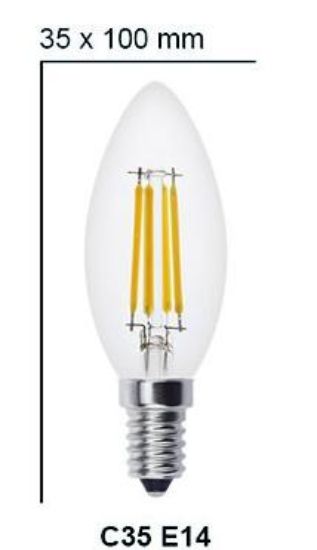 Picture of LED Bulb E14 Retro 220V Filament 4LED 
