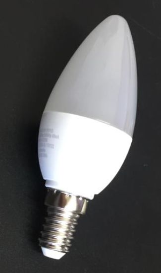 Picture of LED Candle Globe 5.5W 2700K 480Lumens . Warm White. E14 