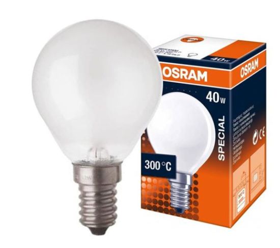 Picture of Osram Oven Lamp E14 Fancy Round 40w 300Deg 