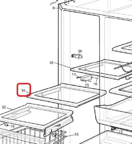 Picture of SHELF, GLASS FREEZER